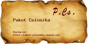 Pakot Csinszka névjegykártya